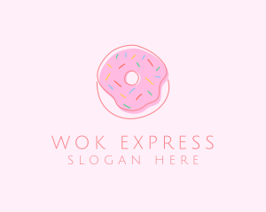 Sprinkled Donut Pastry  logo design