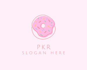 Sprinkled Donut Pastry  logo design