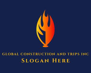 Blaze - Flame Energy Fuel logo design
