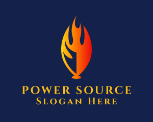 Fuel - Flame Energy Fuel logo design