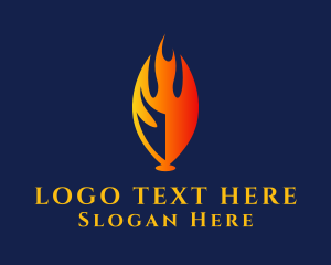 Campfire - Flame Energy Fuel logo design