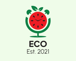 Organic Produce - Watermelon Alarm Clock logo design