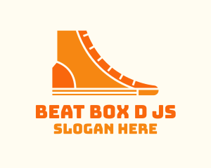 Shoe Store - Orange Sneaker Boots logo design