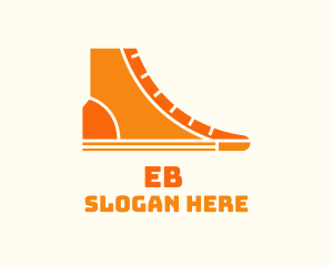 Basketball Shoe - Orange Sneaker Boots logo design