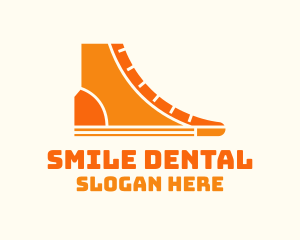 Shoe - Orange Sneaker Boots logo design