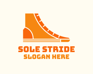 Sneaker - Orange Sneaker Boots logo design