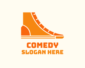 Basketball Shoe - Orange Sneaker Boots logo design