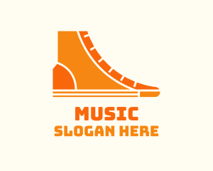 Footwear Shoe Shop - Orange Sneaker Boots logo design