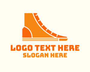 Orange Sneaker Boots Logo