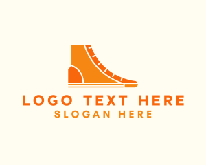 Fashion Shoes - Orange Sneaker Boots logo design