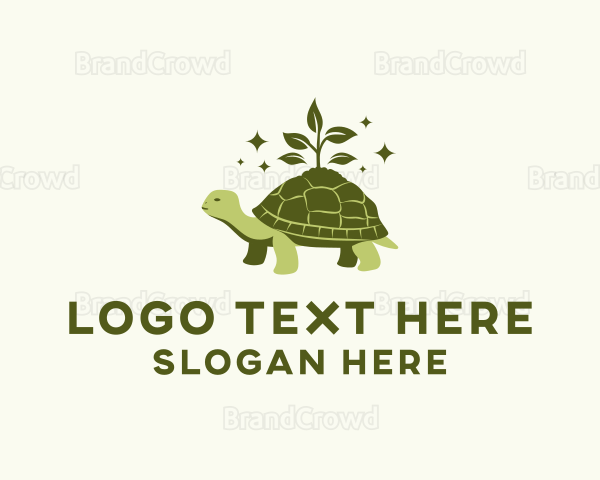 Leaf Sprout Plant Turtle Logo