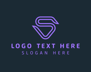 Game Developer - Technology Digital Letter S logo design