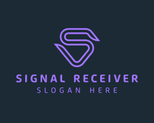 Technology Digital Letter S logo design