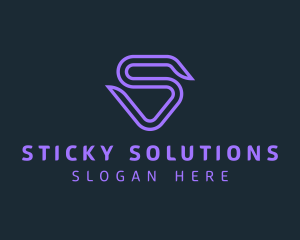 Technology Digital Letter S logo design