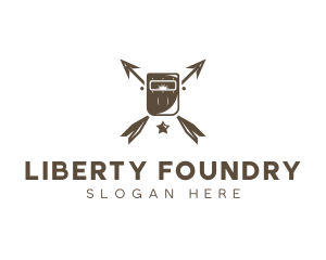 Foundry Industrial Welding Mask  logo design