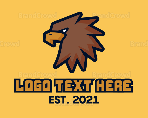 Brown Eagle Mascot Logo