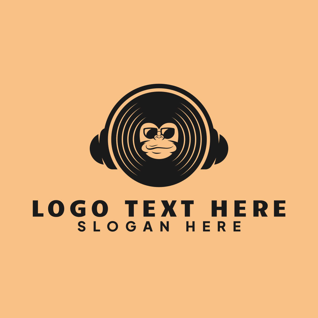 Monkey Vinyl Disc Logo | BrandCrowd Logo Maker | BrandCrowd | BrandCrowd