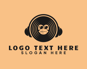 Producer - Monkey Vinyl Disc logo design