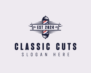 Shears Barber Haircut logo design