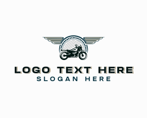 Motorcycle Gang - Wings Motorcycle Vehicle logo design