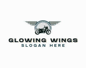 Wings Motorcycle Vehicle logo design