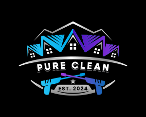 Pressure Washer Cleaning logo design