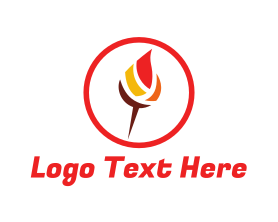 Fire - Fire Pin logo design