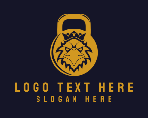 Falcon - Gold Eagle Kettlebell Gym logo design