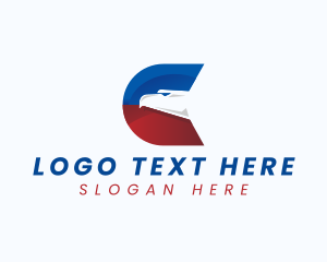 Country - American Eagle Patriot Letter C logo design