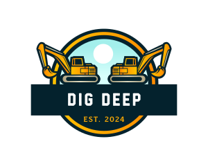 Excavator Demolition Machine logo design