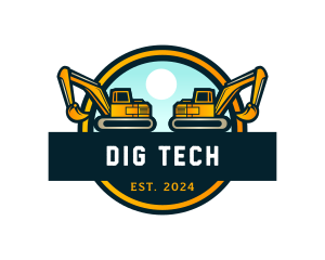 Excavator Demolition Machine logo design