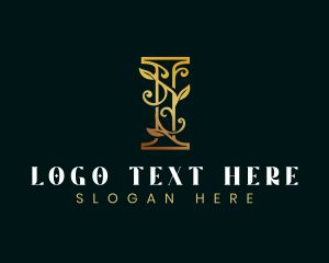 Luxury Floral Letter I logo design