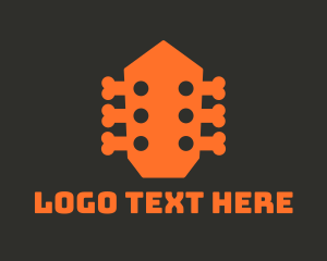 Guitar - Guitar Music Bones logo design