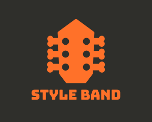 Guitar Music Bones logo design