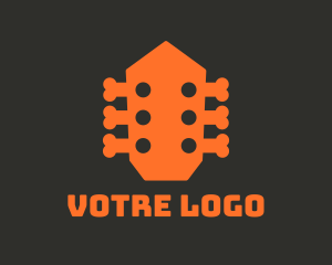 Skeleton - Guitar Music Bones logo design