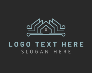 Residential - Home Roofing Property logo design