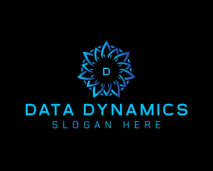 Abstract Data Tech logo design