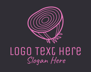 Ingredient - Onion Slice Rings logo design