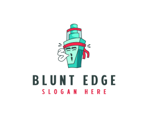 Blunt - Vaper Smoking Avatar logo design