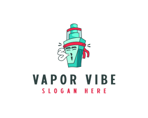 Vaper Smoking Avatar  logo design