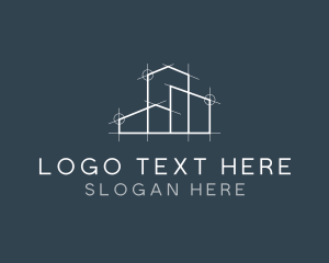 Contractor - Architecture House Construction logo design