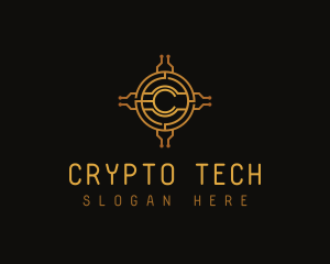 Coin Currency Cryptography logo design