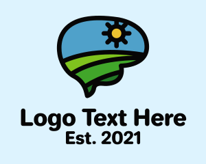Psychologist - Mind Brain Landscape logo design