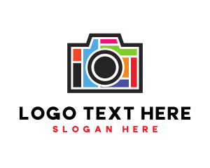 Dslr - Colorful Camera App logo design