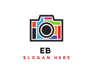 Vlog - Colorful Camera App logo design