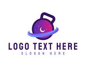 Personal Trainer - Kettlebell Planet Space logo design