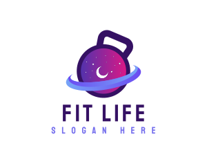 Kettlebell Planet Space Logo