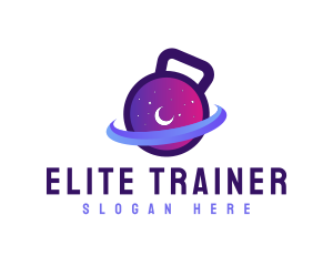 Kettlebell Planet Space logo design