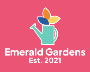 Garden Watering Can  logo design