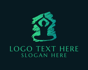 Scribble Yoga Wellness Logo